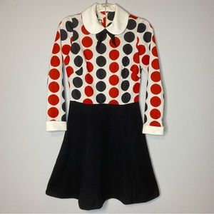 60s Polka Dot Mod Dress Scooby Doo Cosplay Hippie Vintage